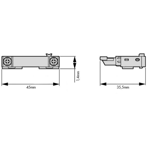 Auxiliary contact front, 1NO image 2