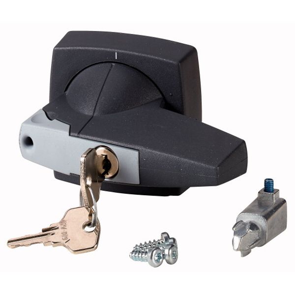 K2DG/C Rotary handle, 8mm, door installation, gray, cylinder lock image 1