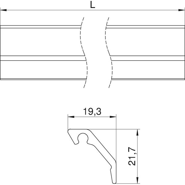KG2EL 3000 Convection grid profile  20x22x3000 image 2