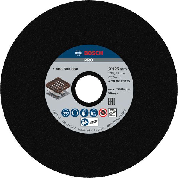 Grinding wheel for straight grinders 125 mm, 20 mm, 20 image 2