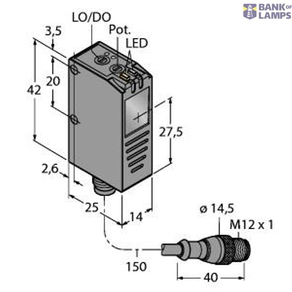 Photoelectric Sensor Retroreflective Sensor with Polarizing Filter   Q26NXLPQ5 image 1