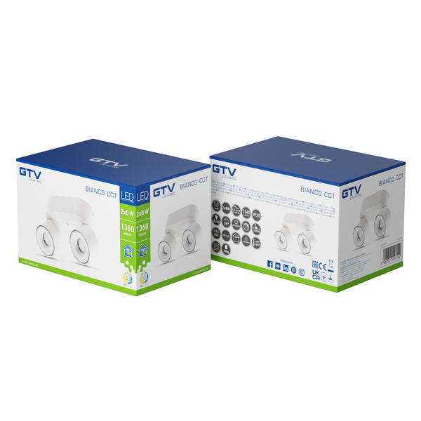 LED luminaire BIANCO CCT, 16 W, 680 lm, Ra≥80, IP20, 36°, 2700/3300/4000K, round, white image 3