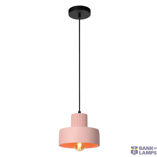 Lucide OPHELIA - Pendant light - Ø 20 cm - 1xE27 - Pink image 1
