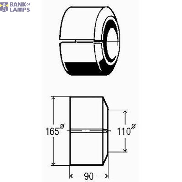 WC cover 110x165x50 two-piece, white image 2