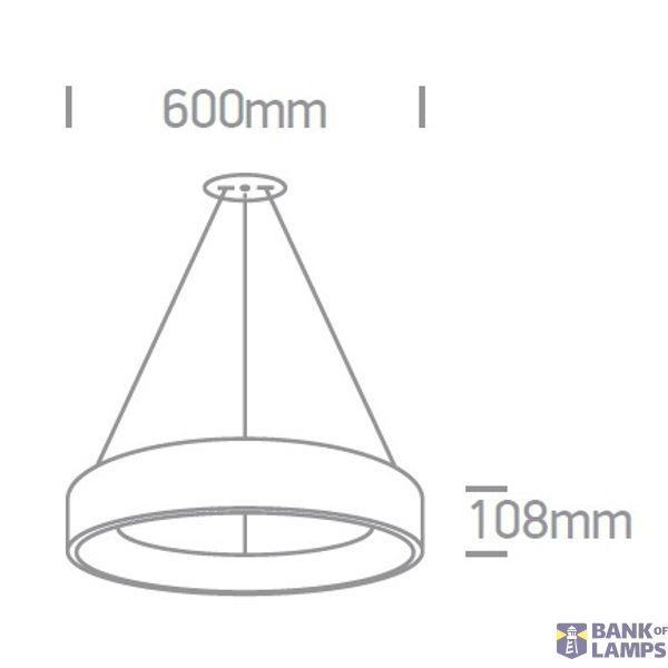 WHITE PENDANT LED 42W WW IP20 230V image 3