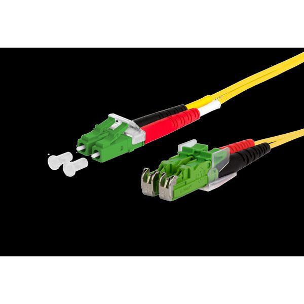 OpDAT patch cord LC-D APC/E2000-D APC OS2, 1.0 m image 1