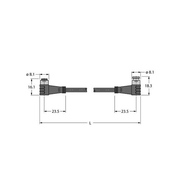 Actuator and Sensor Cable, PUR Extension Cable   PKW3S-2-PSW3S/TXL image 1
