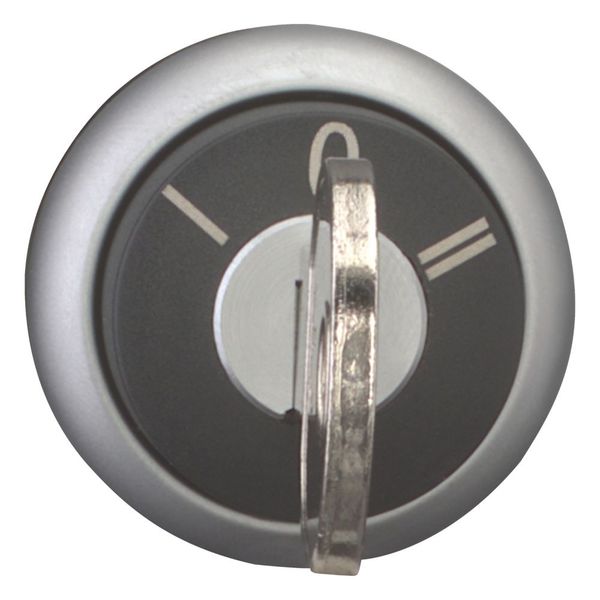 M22-WRS3-MS2 Key-operated actuator, maintained, 3 positions, MS2, Key withdrawable: I, 0, II, Bezel: titanium image 3