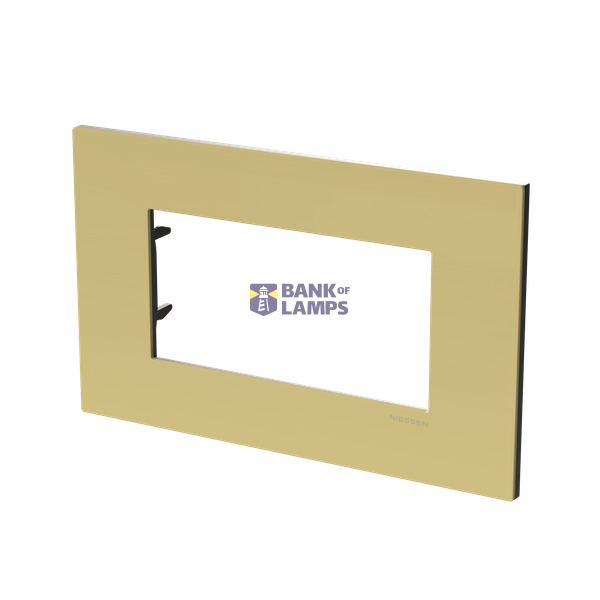 Frame - 1-gang / 4-modules - Niessen logo - Noble - Matt Gold image 2