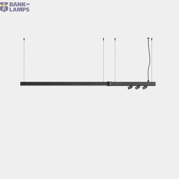 Lineal lighting system Apex Lineal Pendant 1595mm 3 Spots 30mm 21W LED warm-white 3000K CRI 90 ON-OFF White IP20 2134lm image 1