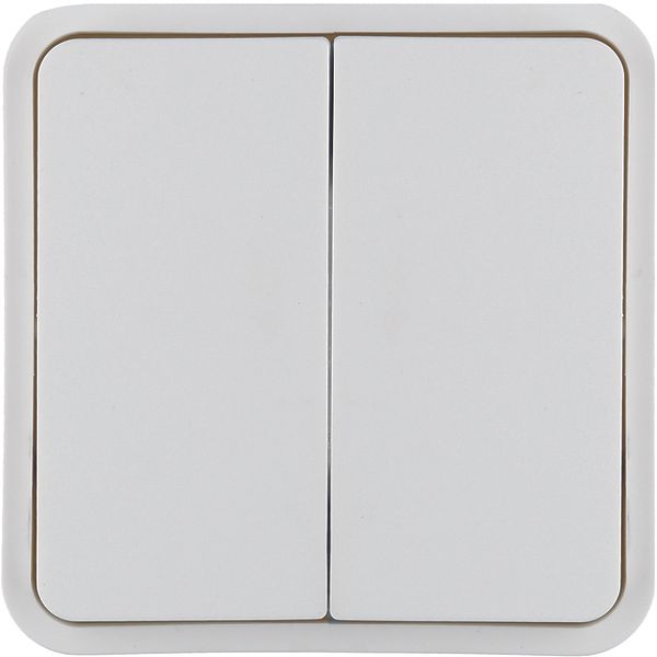 Rocker 2gang for W.1 push-button BCU, polar white image 2