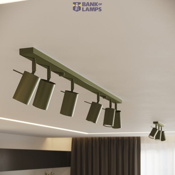 CEILING LAMP RING 2 OLIVE GREEN 2XGU10 image 5