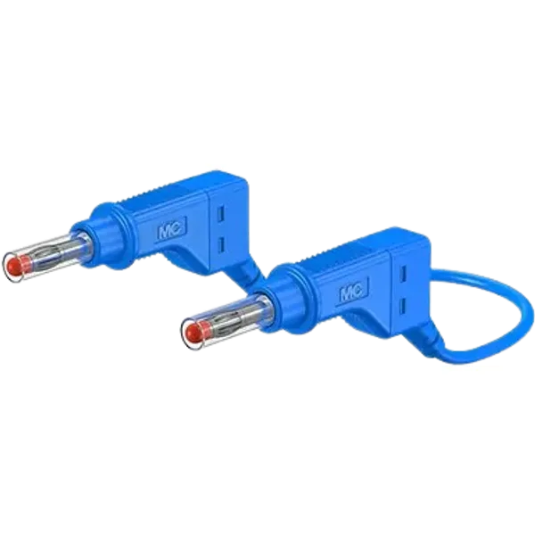 Measuring lead with (4 mm lamella plug, straight) to (4 mm lamella plug, straight), 1 m, brown, PVC, 2.5 mm², CAT II, 66.9407-10027 image 1