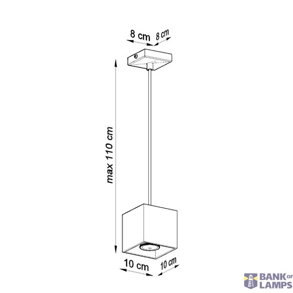 HANGING LAMP QUAD 1 WHITE GU10 1X40W IP20 image 7