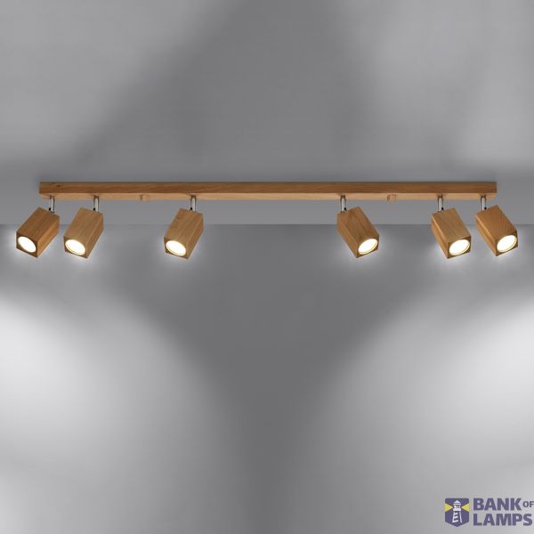 CEILING LAMP KEKE 6 OAK GU10 6X40W IP20 image 8