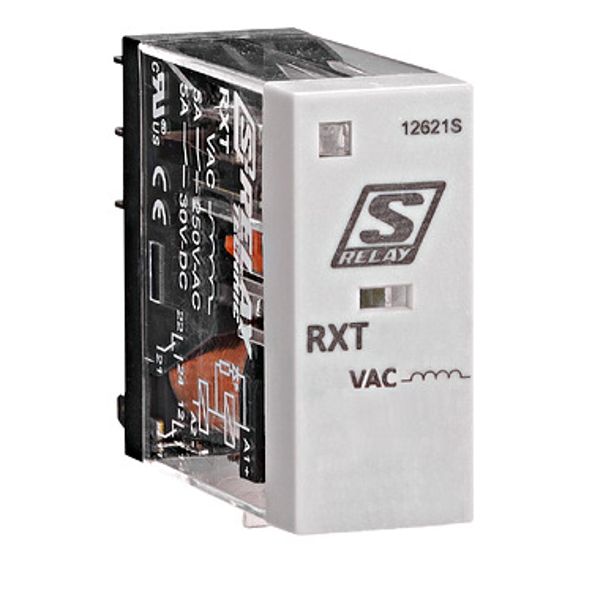 Narrow Industrial Relay, 2 CO, 230VAC, 5A image 1