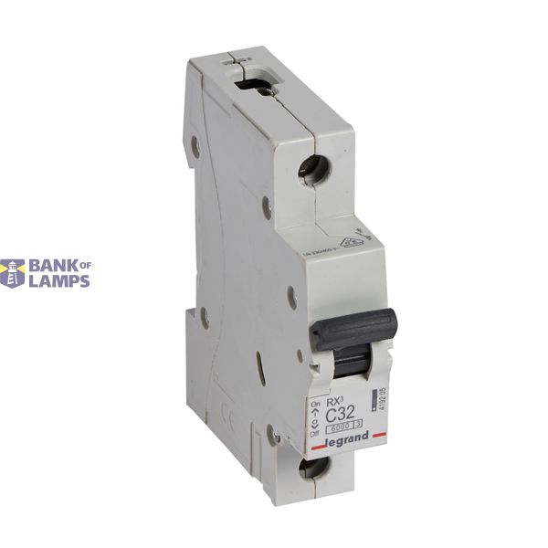 MCB RX³ 6000 - 1P - 230/400V~ - 32 A - C curve - prong/fork type supply busbars image 2