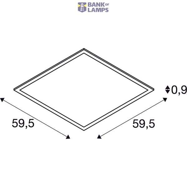 LED PANEL 4000lm 3000K 1050mA UGR image 2