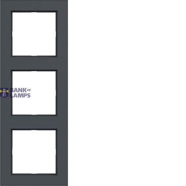 Cover frame 3-way, A.1, anthracite image 1