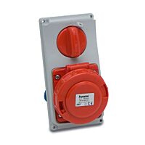 Socket 16/230V 3-pole IP67 block. built-in image 1