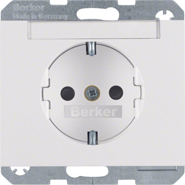 SCHUKO soc. out., enhncd contact prot., K.1, p. white glossy image 1