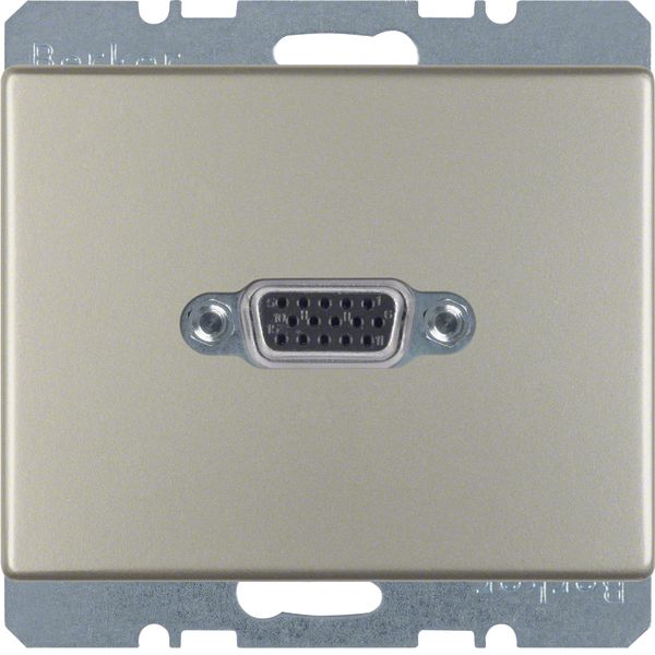 VGA soc. out., screw-in lift terminals, arsys, stainless steel matt, l image 1