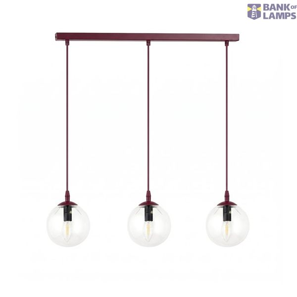 COSMO 3 BURGUNDY TRANSPARENT image 1