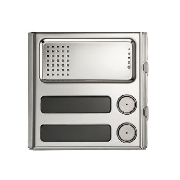 SINTHESI STEEL MODULE PRE-ARRANGED FOR LOUDSPEAKING UNIT - 2 BUTTONS image 1