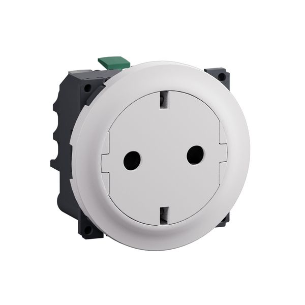 SOCKET 2P+E SCHUKO SURFACE AUTO TERMINALS WHITE image 1