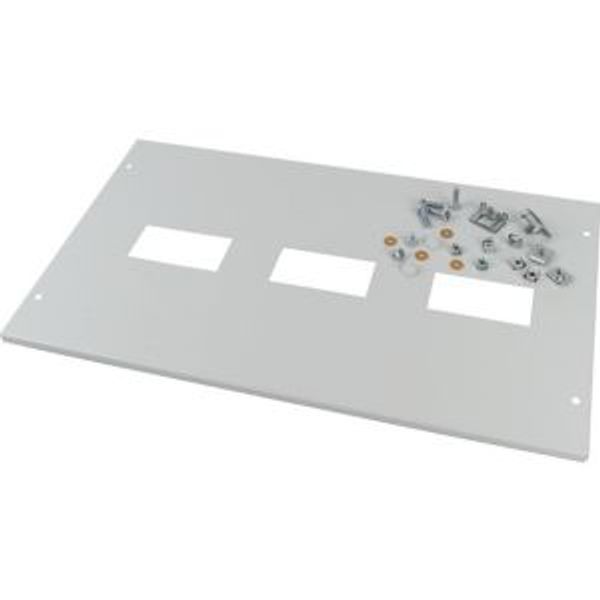 XMN141206CV Front cover, +mounting kit, for NZM1, vertical, 4p, HxW=300x600mm, grey image 2