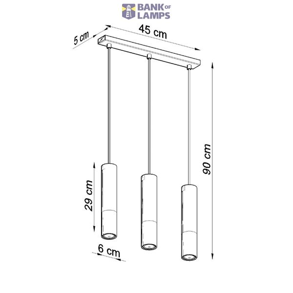 HANGING LAMP LOOPEZ 3L BLACK/COPPER GU10 3X40W IP20 image 5