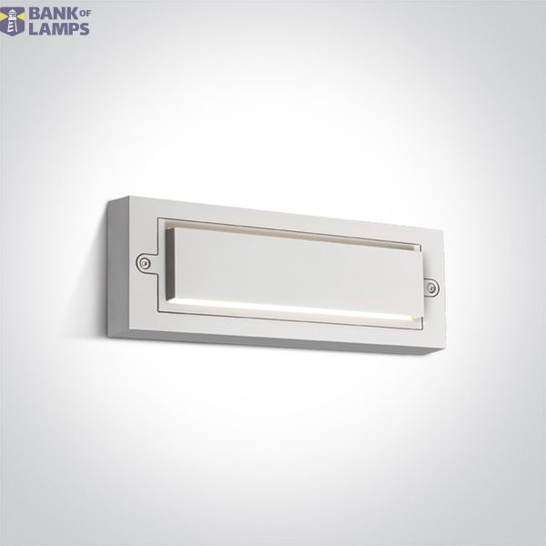 WHITE WALL LIGHT 6W WW DARK LIGHT IP65 230V image 1