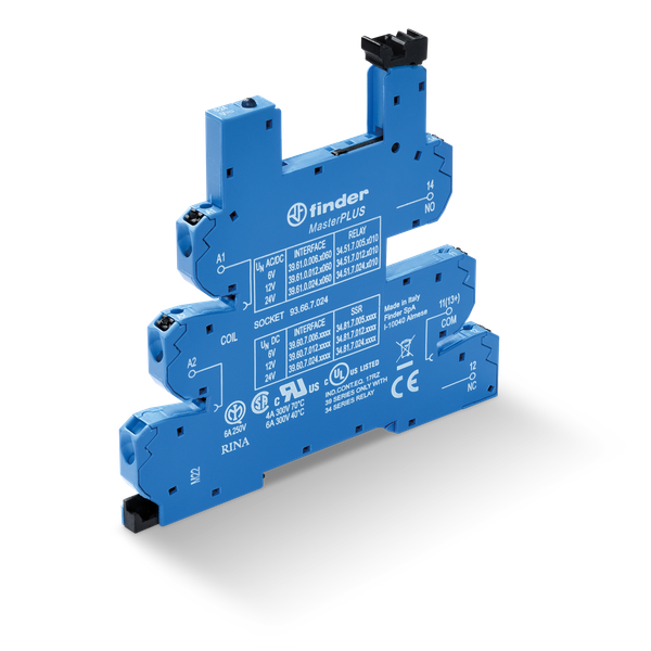 Push-IN socket 110...125VAC for 35mm.rail, 34.51/81 MasterPLUS (93.66.3.125) image 2