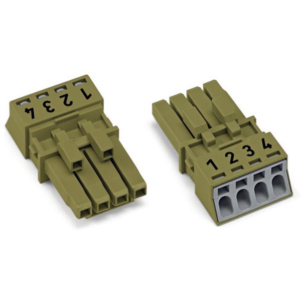 Socket 4-pole Cod. B light green image 5