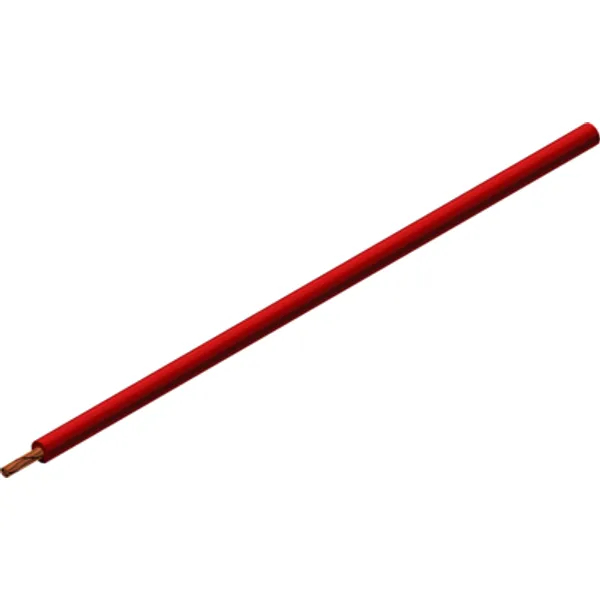 Silicone-switching strand, extremely flexible, halogen free, Cableline, 0.5 mm², 129 x 0.07 mm, red, outer Ø 2.3 mm, 61.7552-10022 image 1
