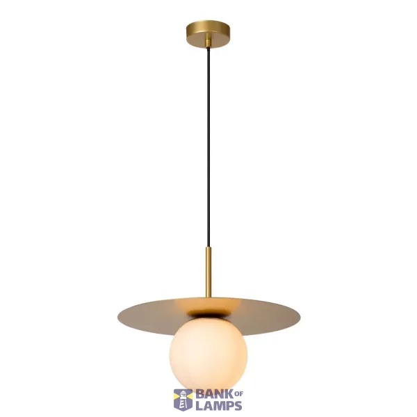Lucide HAILEY - Hanging lamp - Ø 35 cm - 1xG9 - Matt Gold / Brass image 1