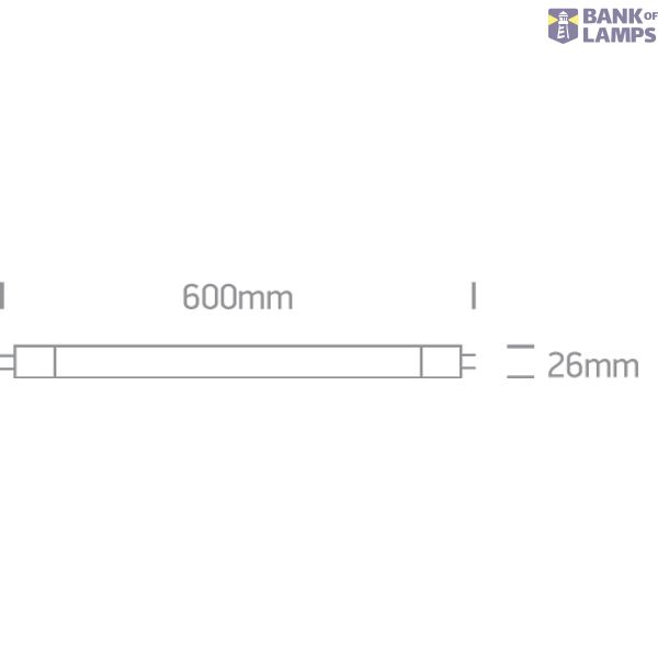 T8 GLASS TUBE 9W CCTV 60cm FROSTED 230V image 2