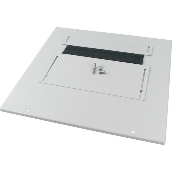 XLST3F33 Bottom-/top plate, adjustable flange plates, for WxD = 300 x 300mm, IP30, grey image 5