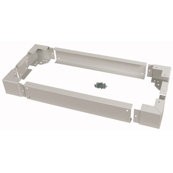 XTAPC-H100W300D800 Plinth for cable connection baseframe, HxW=100x300mm, D=800mm, grey image 1