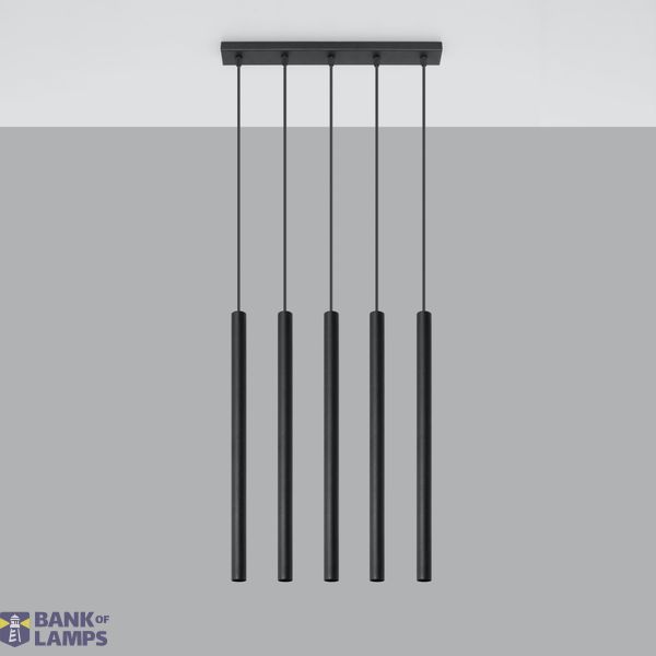 HANGING LAMP PASTELO 5 BLACK G9 5X40W IP20 image 2