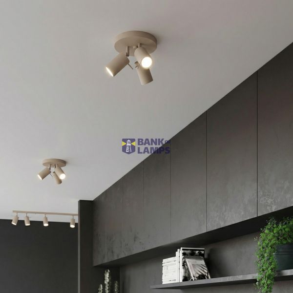 Ceiling lamp RING 3P taupe image 4