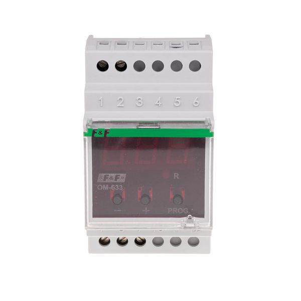 limiter with voltage relay function, LCD, measurement up to 10kW, DIN rail mounting image 2