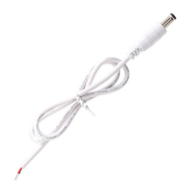 Power connector - fork free end (AWG 22/0.34 mm2) white max. 3A length 500 mm image 1