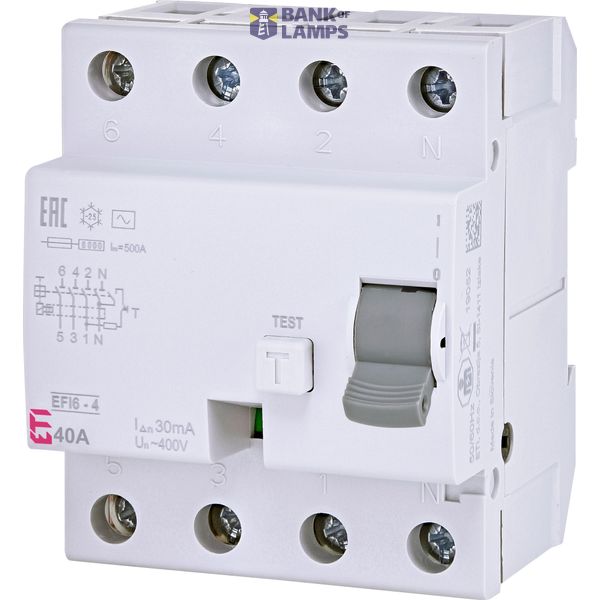 EFI 6-4 40/0,03A  AC noplЅdes relejs 4P image 1