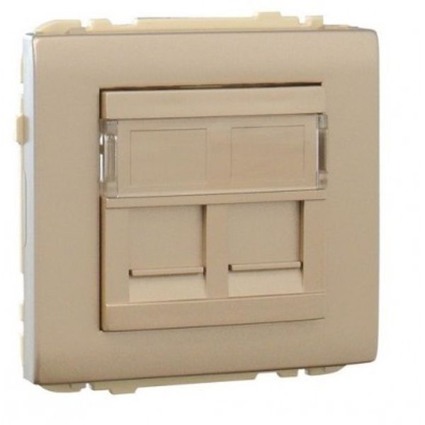 COV RING W/DOUB SUPPORT F/RJ45 CONNECT PLATIN image 1