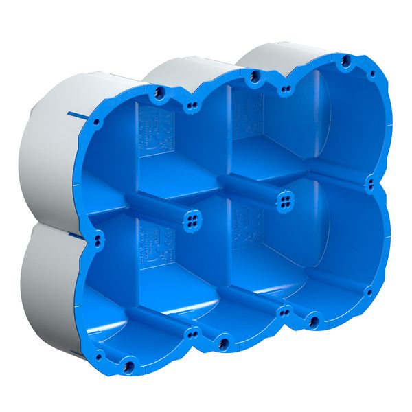 Quickbox Maxi sound insulation box 3x2 Ø83mm,for sound insulation walls classA* image 1