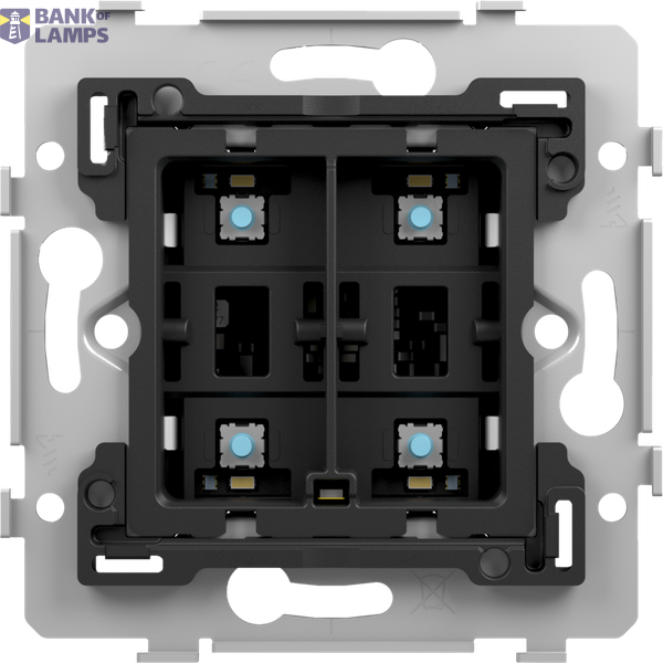 Base for a fourfold push button, with LEDs and comfort sensors, 71 x 7 image 4
