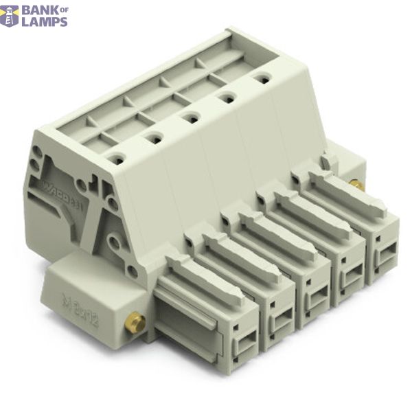 1-conductor female connector Push-in CAGE CLAMP® 10 mm² light gray image 1