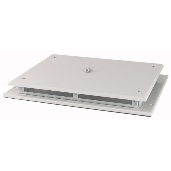 XTSZPTAV4-W800 Top plate, ventilated, W=800mm, IP42, grey image 1