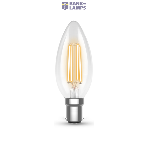 Filament Candle(C35) 4.2W Dimmable SBC(B15) 2700K Clear image 1